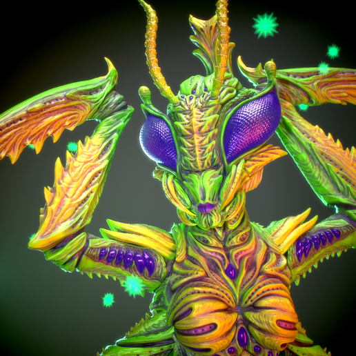 1_Portrait-1-28_FullQuality.png Mantis, insectoid blade dancer 3d print figurine