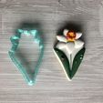 daffodil-frame-10-cm.jpeg Высечка для печенья 10 см в рамке с нарциссами