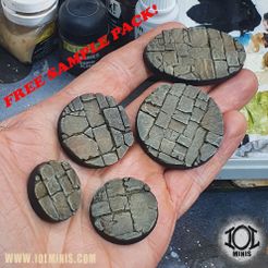 Free-sample-pack.jpg 3D-Datei Runde Flagsteinsockel GRATIS Musterpaket kostenlos・Vorlage für 3D-Drucker zum herunterladen