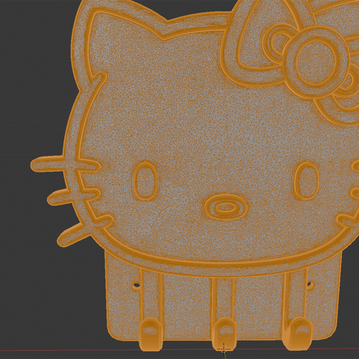 👋 Hello Kitty Key Holder 3D Print Model・ STL File for 3D printing・Cults