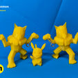 yellow_team_pokemon.png Hypno Pokemon Low Poly