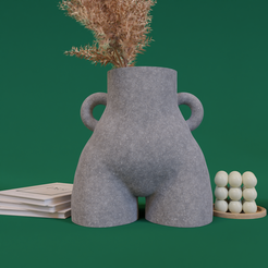 1.png Archivo STL JARRÓN TORSO FEMENINO CON ASAS・Modelo de impresora 3D para descargar