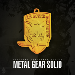 FoxHound_Medal_Final.png Файл STL Медальон/брелок Metal Gear Solid FOXHOUND・3D-печатная модель для загрузки
