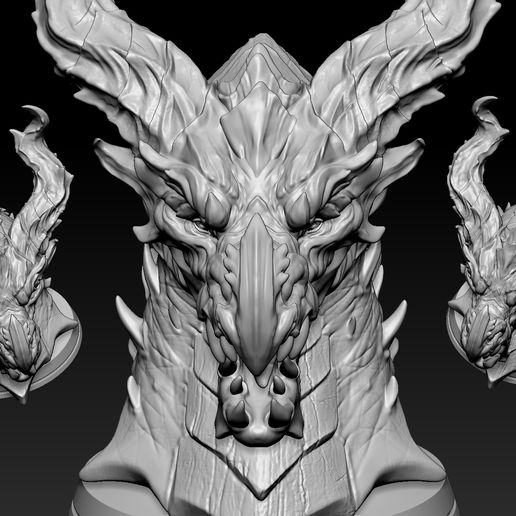 STL file Dragon Head 03・3D print design to download・Cults