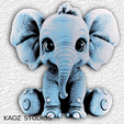 project_20240414_2325576-01.png FULL COLOR Baby Elephant wall art safari wall decor optical illusion art