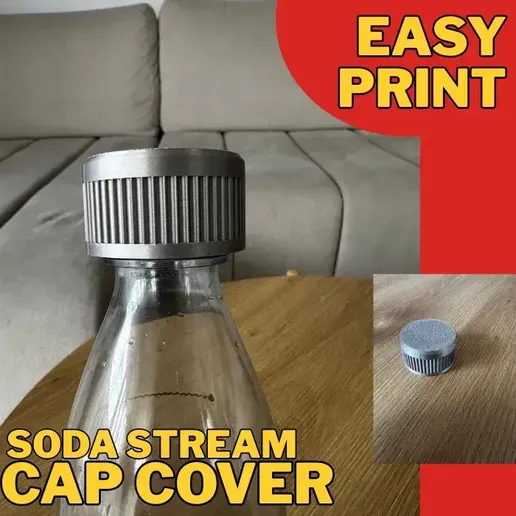 🧢 Soda stream cover cap・Free STL File for 3D printing・Cults