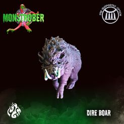 Dire-Boar1.jpg Fichier 3D Sanglier direct・Design pour imprimante 3D à télécharger