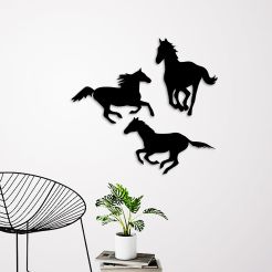 Demo.jpg STL file Running horses wall decoration・3D printing idea to download