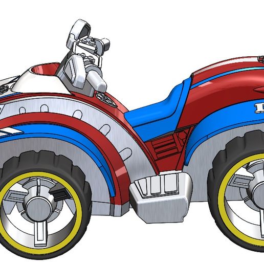 🐾 PAW PATROL RYDER ATV QUAD BIKE・ STL File for 3D printing・Cults
