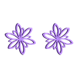 fleur transparente.stl flower earrings