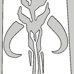 mandalorian 01.PNG Datei STL Stencil Mandalorian・Modell für 3D-Druck zum herunterladen