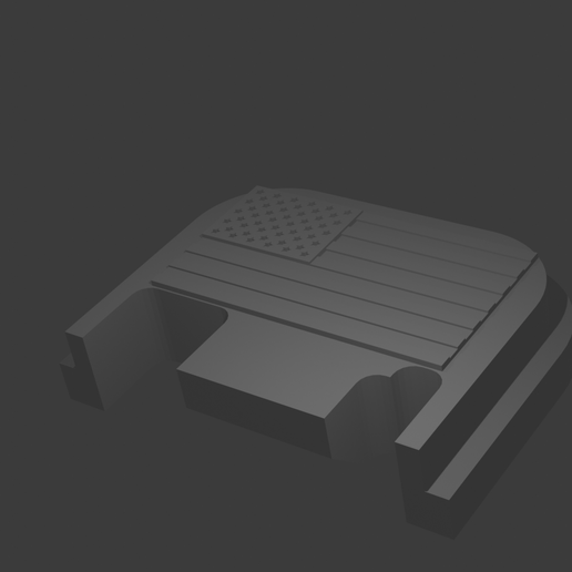 USA Flag Glock Slide Backplate – American Flag Rear Plate for Glock 17 19 26 Gen 1–5 | Patriotic EDC Gun Accessory | 3D Printed 3D model