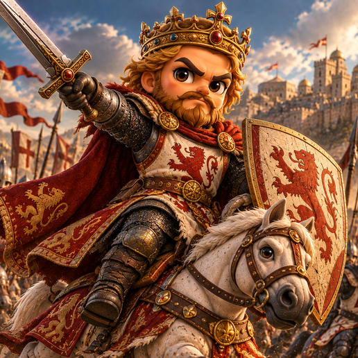 Chibi Richard the Lionheart – Crusader King 3D Printable Figure