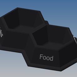 Bol-a-chien.jpg Fichier STL gratuit gamelle hexagonale chien/chat・Objet pour imprimante 3D à télécharger