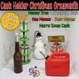 Cash-Holder-Xhristmas-Ornaments-IMG2.jpg Cash Holder Christmas Ornaments Gas Beer Money Tree Merry Xmas Sign STL 3MF Files