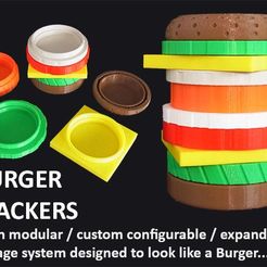 8bd89c7ac3e9ac07d22ce48d3543b106_display_large.jpg Бесплатный STL файл Burger Stacker・Шаблон для 3D-печати для загрузки