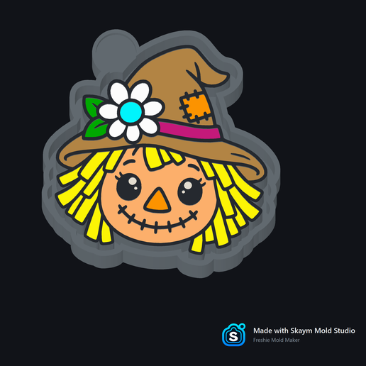 ✨ Cute Scarecrow Face – Freshie, Resin & Candle Mold 🌻🍂🎃✨