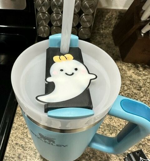 bowghost.jpg STANLEY TUMBLER 40 OZ TOPPER (ORIGINAL AND H2.0) - HALLOWEEN BUNDLE C: Cute