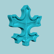 h4.png Foglia di quercia nana - Modello artigianale artificiale in EVA