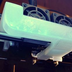 Duct1.jpg Free 3D file FlashForge Creator Pro front dual fan duct・Template to download and 3D print