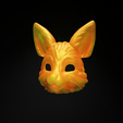 2.png Animal Fox Face Mask - Animal Cosplay Helmet 3D print model