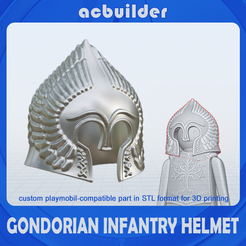 14038-title-v2.png Gondorian Infantry Helmet playmobil compatible