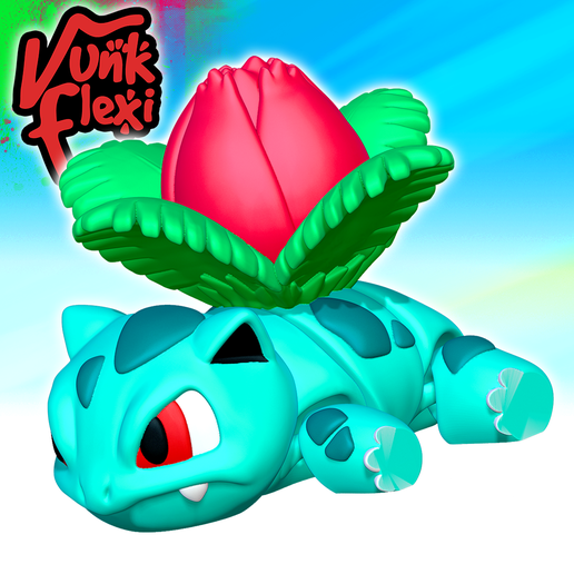 CGImages23.png Ivysaur Pokemon MultiColor Flexi Print-In-Place + figure & keychain