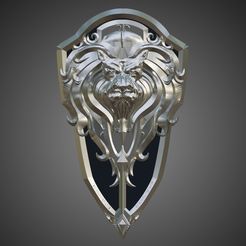 p1.jpg Fichier 3D Warcraft - Bouclier de l'Alliance・Plan pour imprimante 3D à télécharger