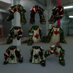 legs_c0.jpg STL file Gloomy Angels + Templar Crusaders Prime Knightly Legs (Builder)・Model to download and 3D print