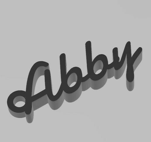 STL file KEY HOLDER FIRST NAME FEMALE Abby 🔑 ・3D printer design to ...
