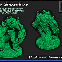 shambler.png Скачать бесплатный файл STL The Shambler - 28mm gaming - Depths of Savage Atoll • Модель для 3D-принтера, ec3d