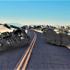 Carwrek.JPG Free STL file Thunder Road Car Wreck - Game Token Scan・Model to download and 3D print, BigMrTong