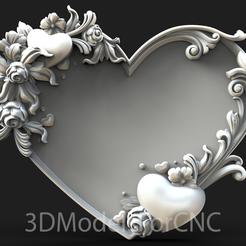 1.png Fichier 3D Modèle 3D Fichier STL pour CNC Router Laser & 3D Printer Heart 2・Plan pour imprimante 3D à télécharger