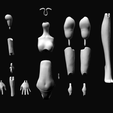 render.png Replacement parts for Monster High giant body type - articulated