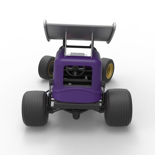 17.jpg Vintage Winged Supermodified stock car para Dirt girando Escala 1:25