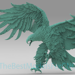 Eagle-Flying-to-Attack.png 3D Model STL File for CNC Router Laser & 3D Printer Eagle Flying to Attack