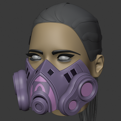 untitled.png 3D file True Damage Akali mask from League of Legends・Model to download and 3D print
