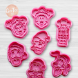 PhotoRoom-20231115_091511.png SET X7 DISNEY CHRISTMAS Cutter with Stamp / Cookie Cutter DISNEY CHRISTMAS