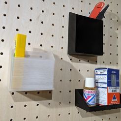 PXL_20201012_003134606.jpg Peg Board Pocket (Tool pocket, Tray, Pen stand) 25mm Pitch, 5mm Dia