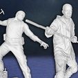 6.jpg Morgan and Tyreese Walking Dead Figures 3D Print Model 3D print model