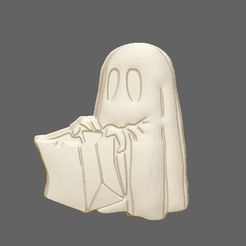 307280927_772818410633415_727732076053521279_n.jpg 3D file Ghost with Candy Bag Bath Bomb, Solid relief for Vacuum forming, mold making・3D printing template to download, Prints4fun