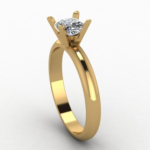 cushion-cut-render.jpg Cushion cut diamond solitaire engagement ring stl