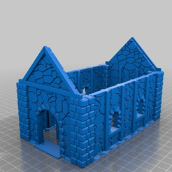 13b8fd3b506dc68e9b8afe76a0723463.png Free STL file Medieval Cottage with working Door 28mm・3D printable design to download