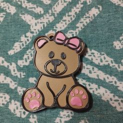 oso-rosa.jpg Archivo STL bear keychain pink・Modelo para descargar e imprimir en 3D