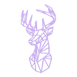 Deer - Wall Art.stl 鹿 - 幾何学模様 - 2D ウォールアート