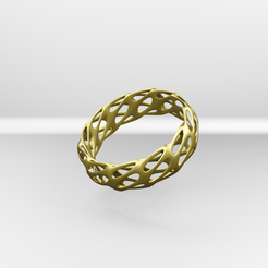 Parametric-Ring-10-25-65.png PARAMETRIC RING - Jewelry, Geodesic Ring, High Poly, Holes, Fast Print