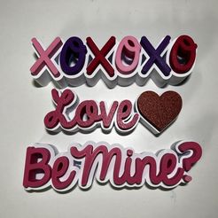 IMG_1805.jpg Valentine 3D Art Set: "Be Mine?", "XO-XO-XO", "Love<3"