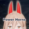 PowerHorns1.png Файл STL Аниме Бензопила Человек Сила Рога Головные Уборы Косплей Демон Оголовье Шпилька Реквизит・Шаблон для 3D-печати для загрузки