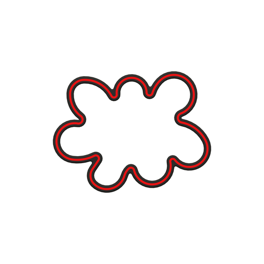 Splat Cookie Cutter STL File - 4 inches