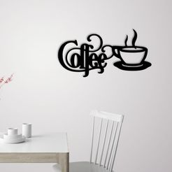 Demo.jpg STL file Coffee sign wall decoration・3D printing idea to download